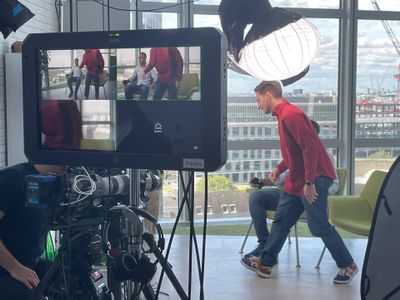 Filming Scopus AI interview