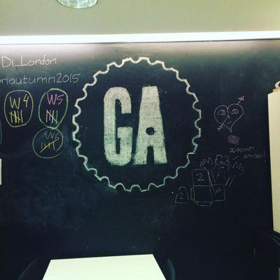 General Assembly London chalkboard, Autumn 2015