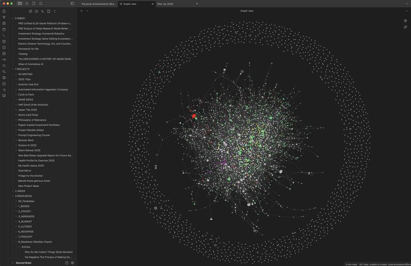 Adrian's Obsidian knowledge graph visualization