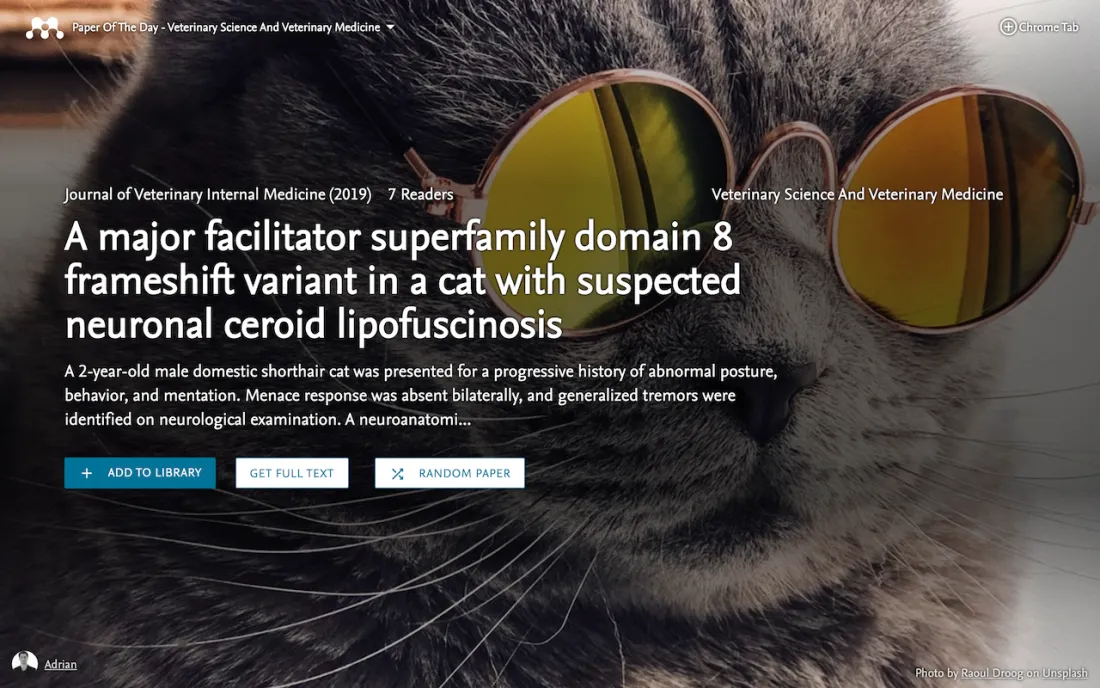 Paper of the Day showing veterinary research