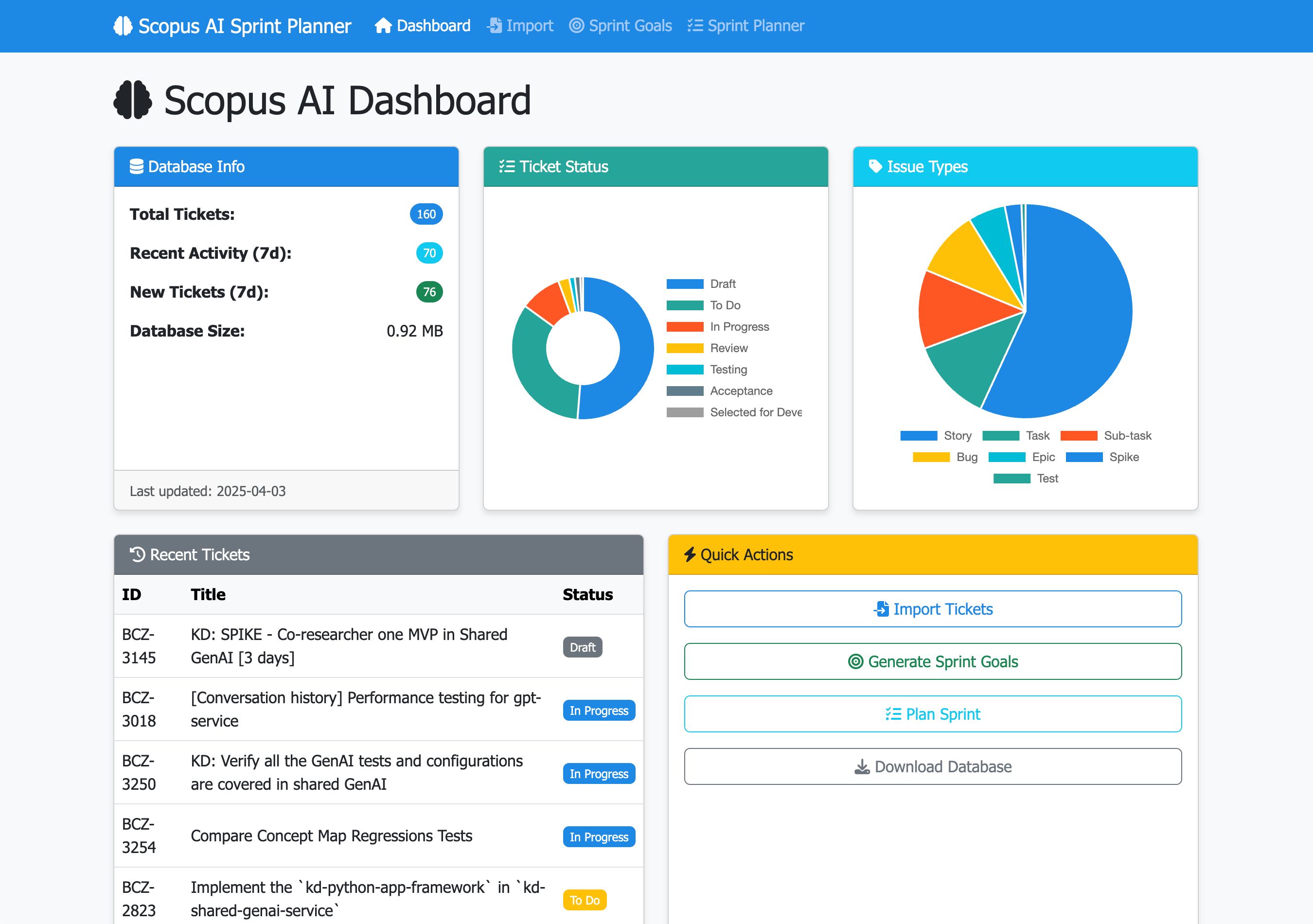 Smart JIRA Sprint Planner Dashboard