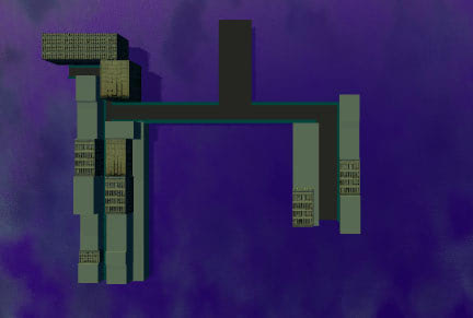 City map created in Bryce 3D