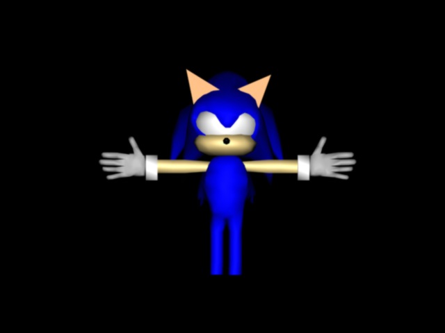 Sonic character in 3D
